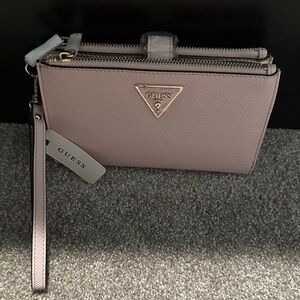 Guess Soft Pink Wristlet Clutch